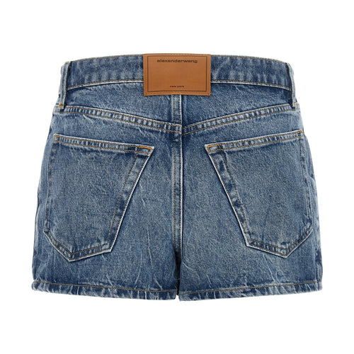 Alexander Wang Blue Cotton Bermuda Shorts