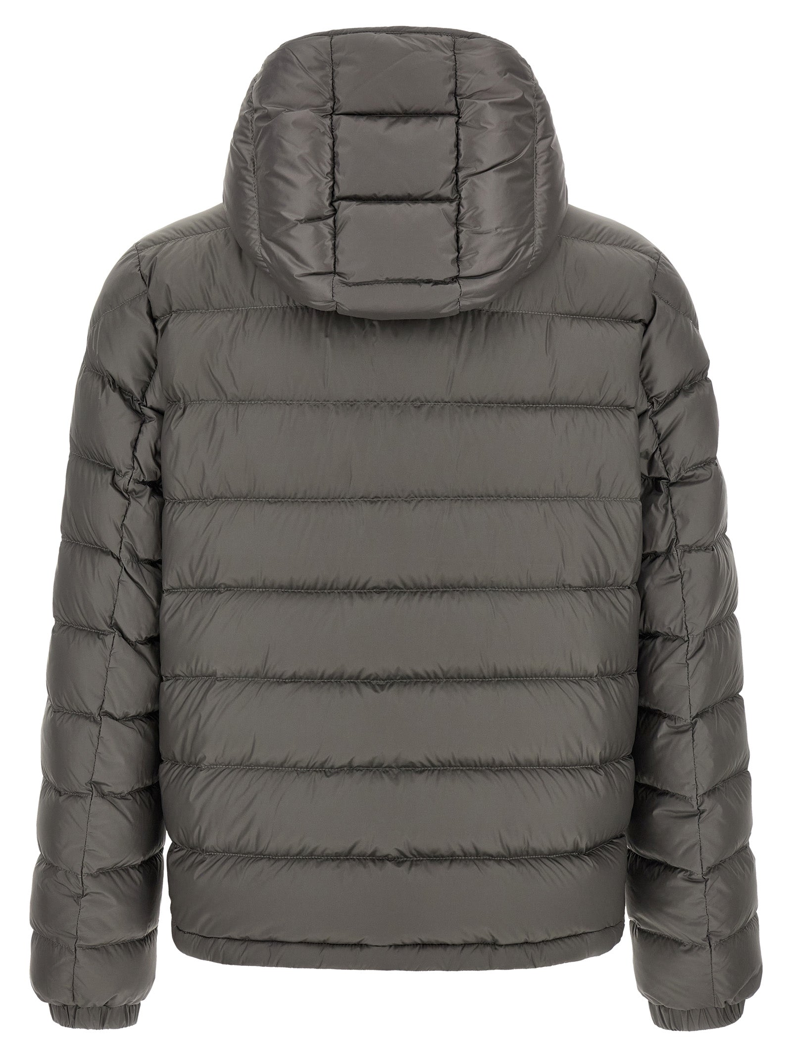Gray Polyamide Full-Length Jacket