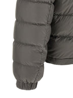 Gray Polyamide Full-Length Jacket