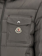 Gray Polyamide Full-Length Jacket