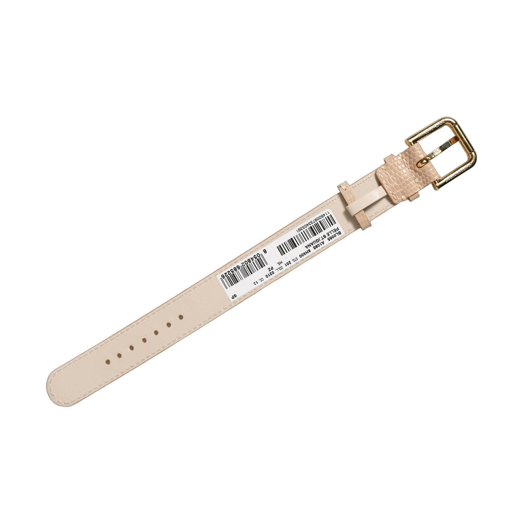 Dolce & Gabbana Beige Textured Leather Gold Buckle Belt Strap Bracelet
