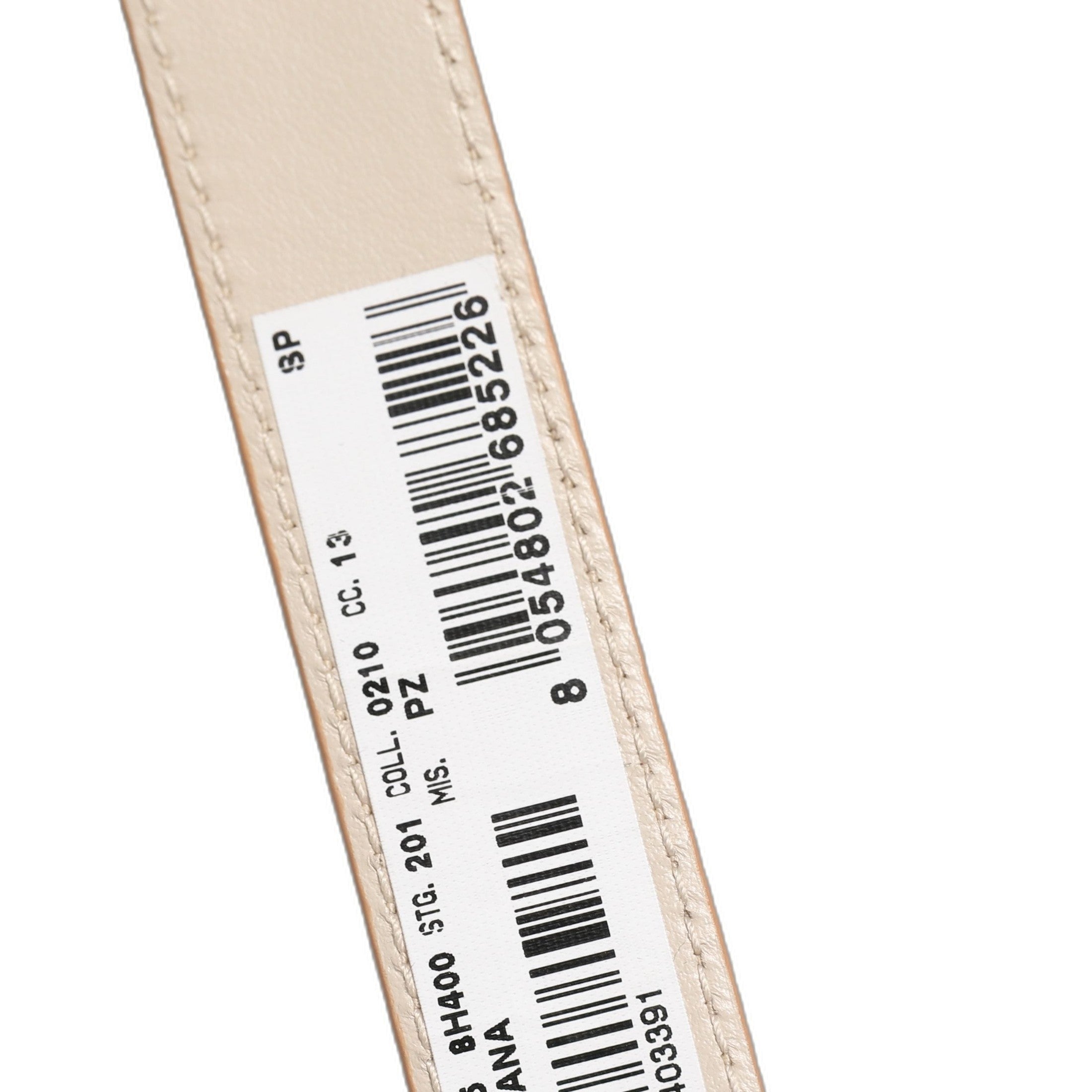 Dolce & Gabbana Beige Textured Leather Gold Buckle Belt Strap Bracelet