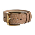 Dolce & Gabbana Brown Embossed Leather Gold Buckle Belt Strap Bracelet