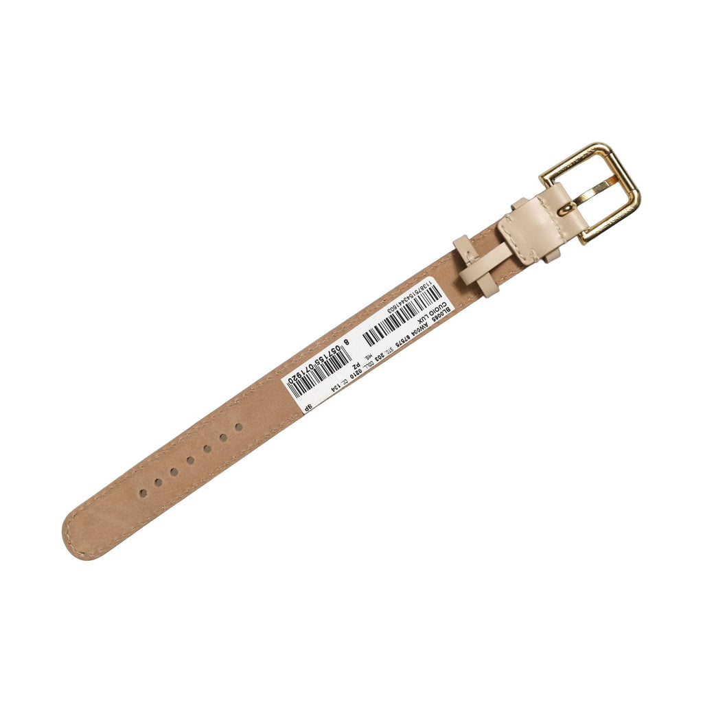 Dolce & Gabbana Beige Calfskin Leather Gold Buckle Belt Strap Bracelet