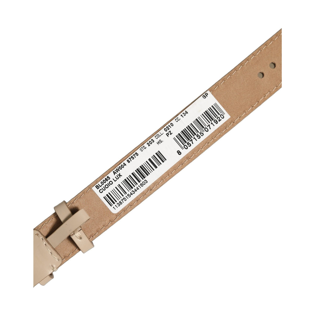 Dolce & Gabbana Beige Calfskin Leather Gold Buckle Belt Strap Bracelet