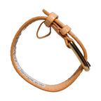 Dolce & Gabbana Beige Embossed Leather Gold Buckle Belt Strap Bracelet