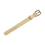 Dolce & Gabbana Beige Embossed Leather Gold Buckle Belt Strap Bracelet