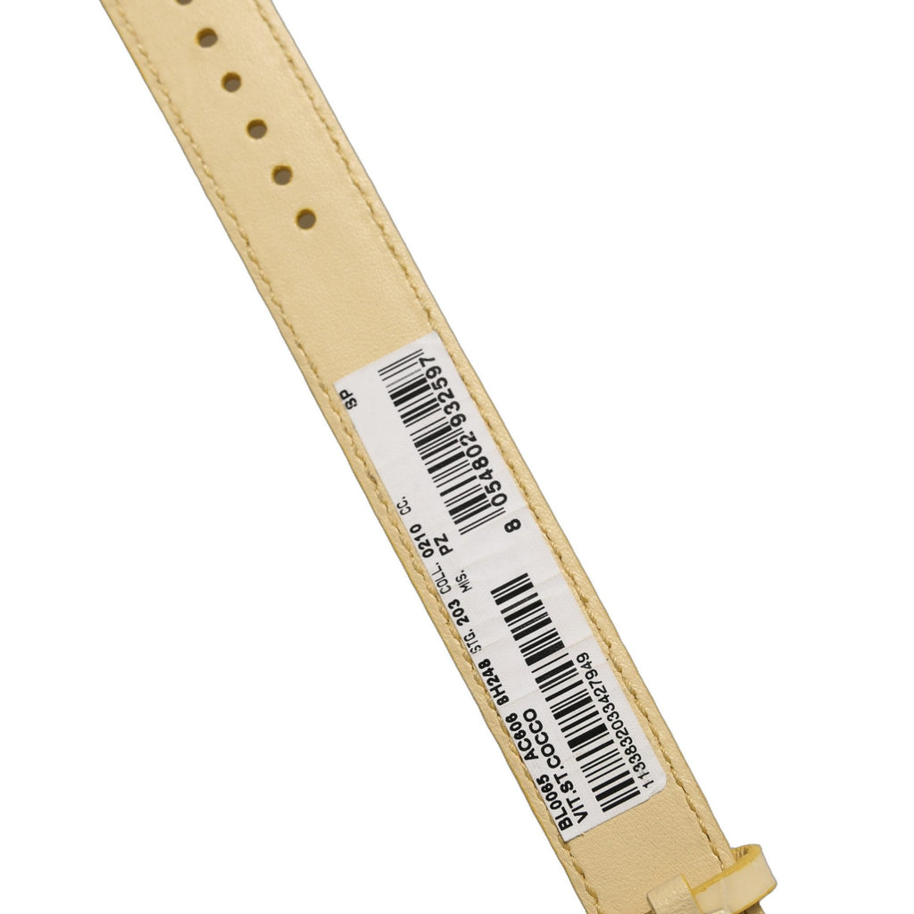 Dolce & Gabbana Beige Embossed Leather Gold Buckle Belt Strap Bracelet