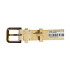 Dolce & Gabbana Beige Embossed Leather Gold Buckle Belt Strap Bracelet