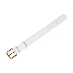 Dolce & Gabbana White Embossed Leather Gold Buckle Belt Strap Bracelet
