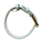 Dolce & Gabbana Green Textured Leather Gold Buckle Belt Strap Bracelet