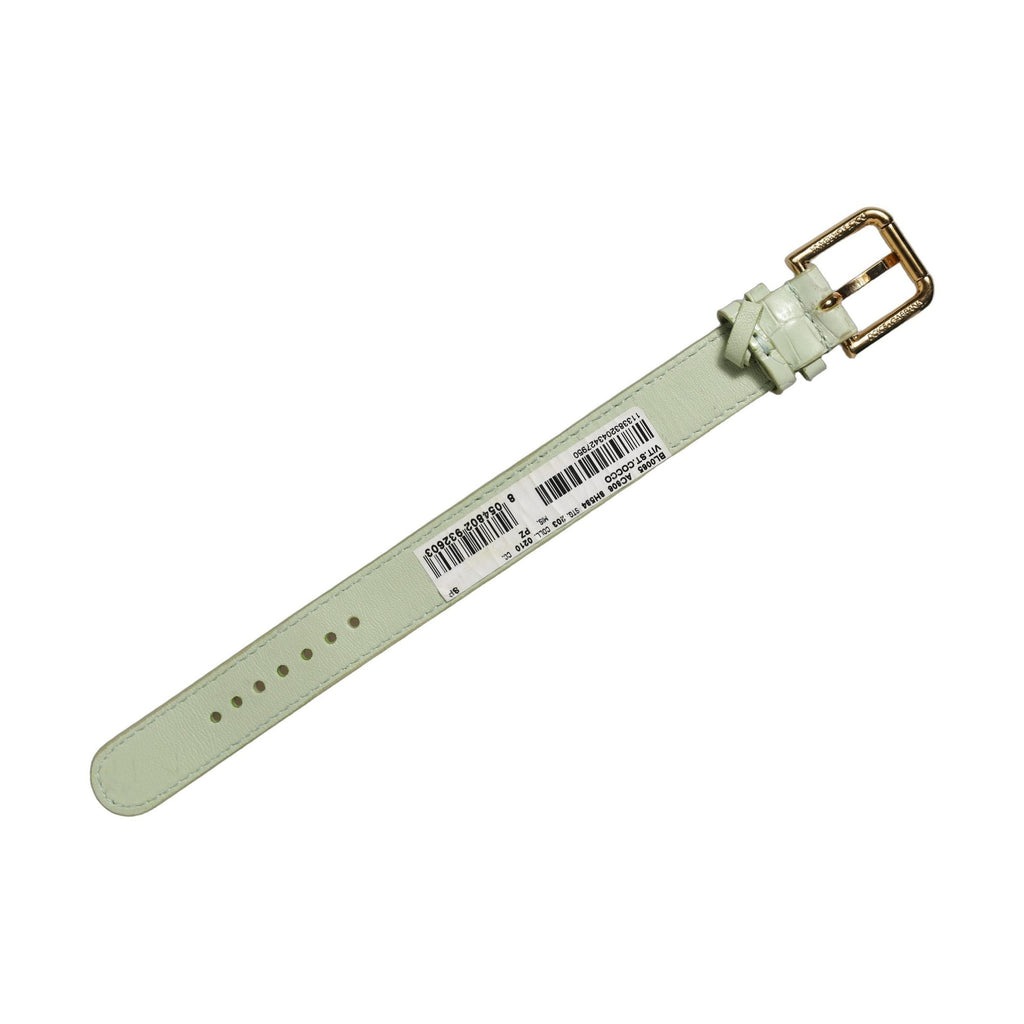 Dolce & Gabbana Green Embossed Leather Gold Buckle Belt Strap Bracelet