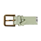Dolce & Gabbana Green Embossed Leather Gold Buckle Belt Strap Bracelet