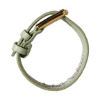Dolce & Gabbana Green Embossed Leather Gold Buckle Belt Strap Bracelet