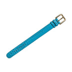 Dolce & Gabbana Blue Embossed Leather Gold Buckle Belt Strap Bracelet