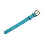 Dolce & Gabbana Turquoise Texture Leather Gold Buckle Belt Strap Bracelet