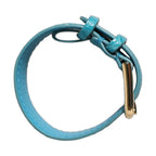Dolce & Gabbana Turquoise Texture Leather Gold Buckle Belt Strap Bracelet