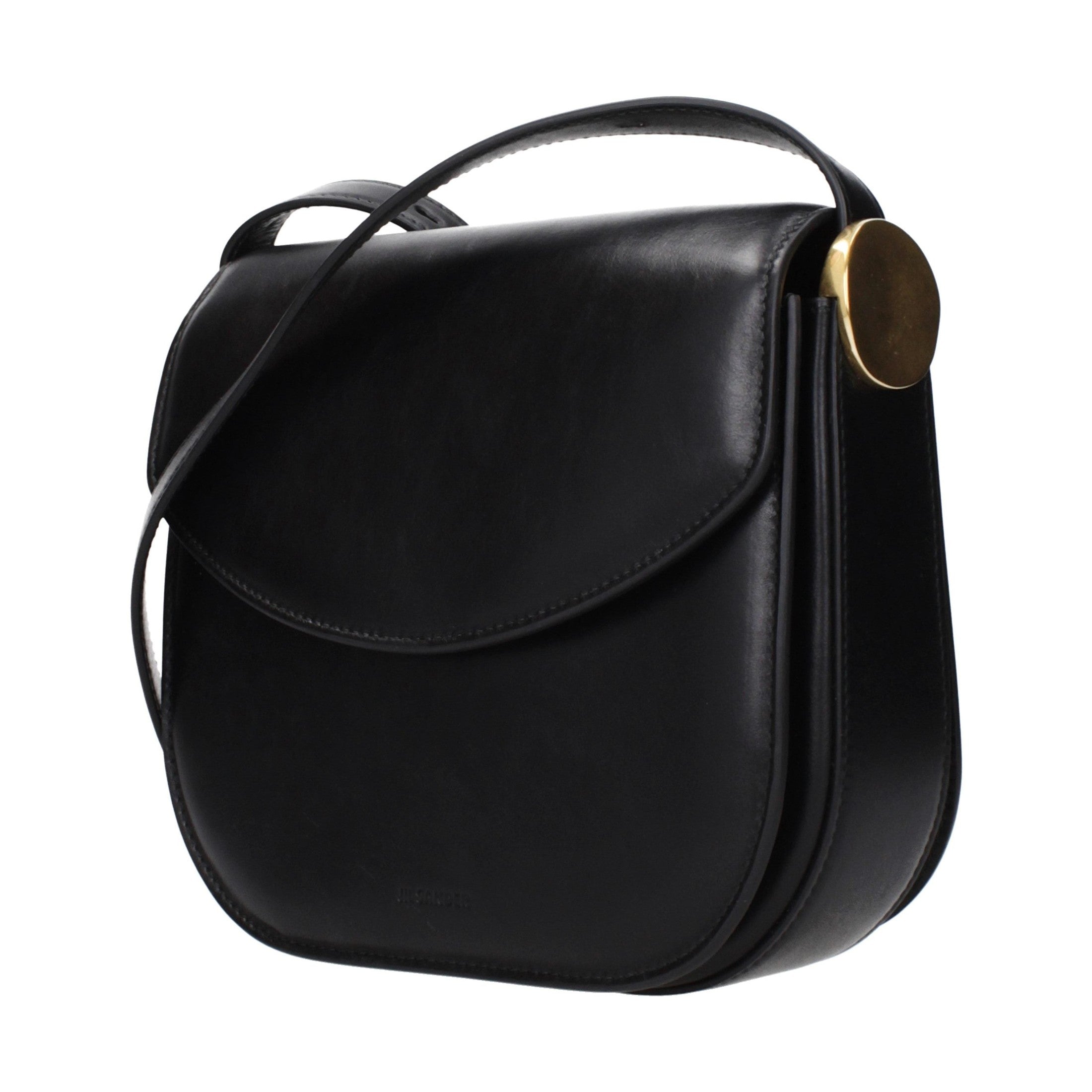 Black Leather Crossbody Bag