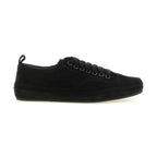 Black Leather Low Top Sneakers