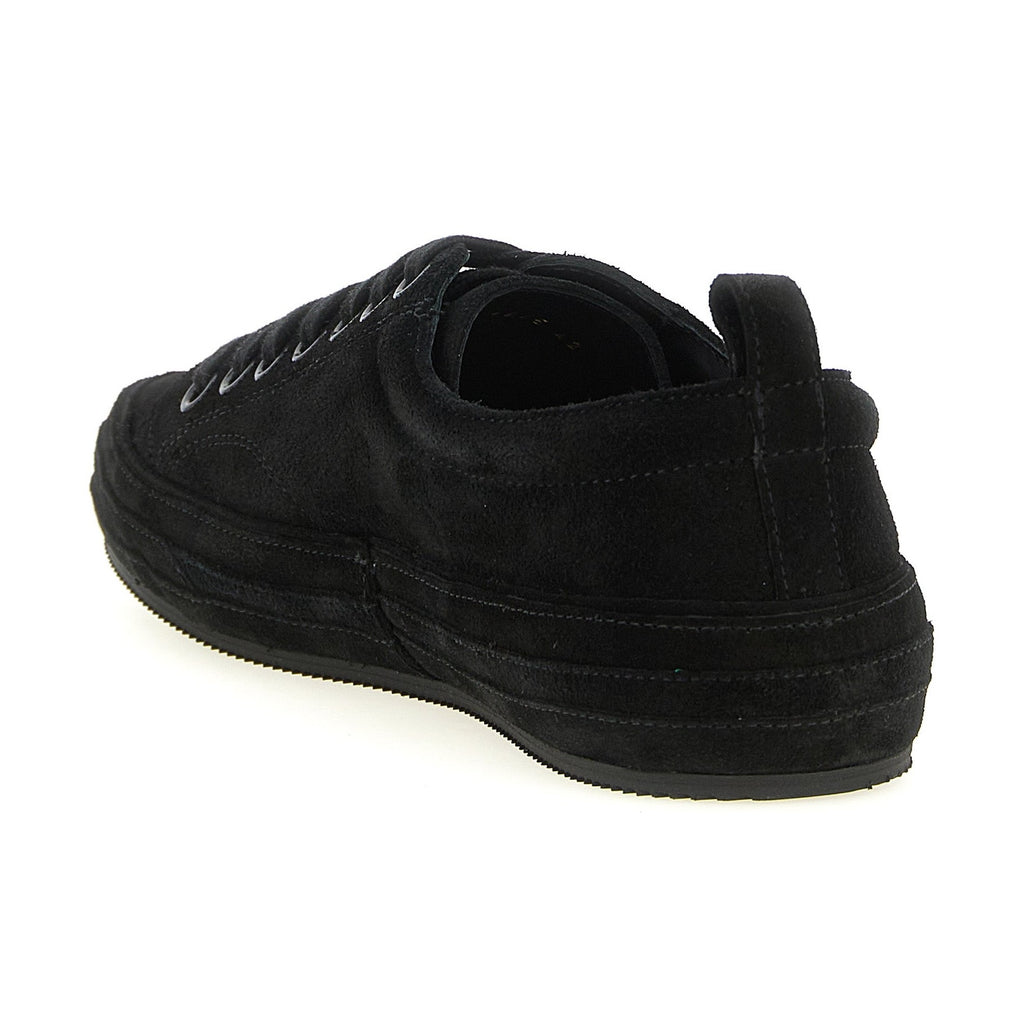 Black Leather Low Top Sneakers