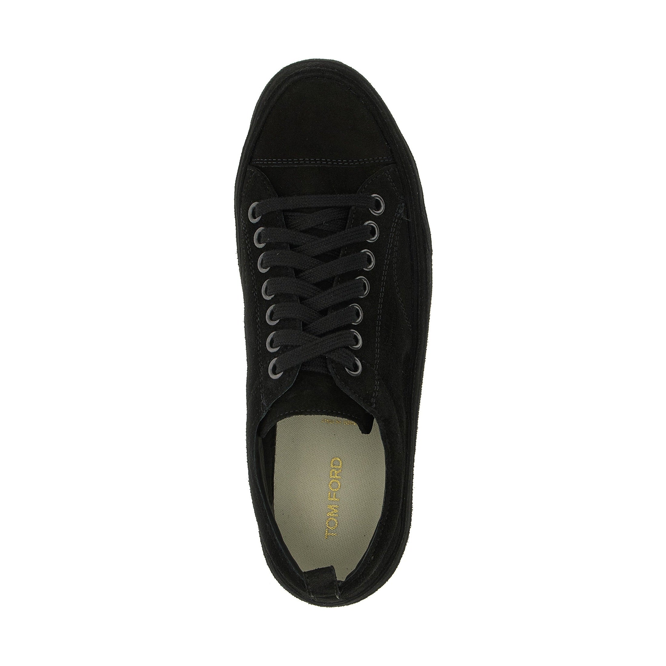 Black Leather Low Top Sneakers