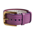 Dolce & Gabbana Purple Textured Leather Gold Buckle Belt Strap Bracelet