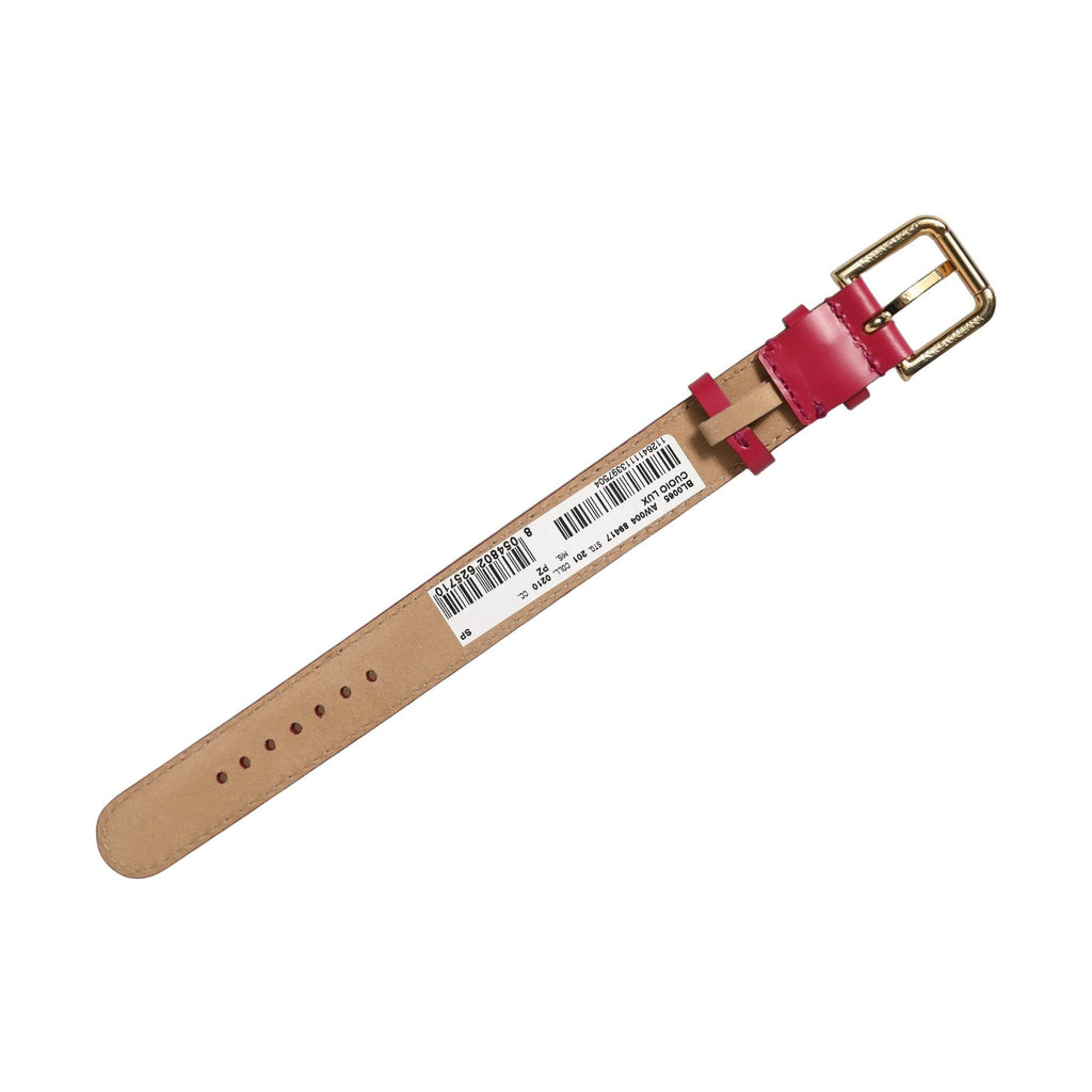 Dolce & Gabbana Red Calfskin Leather Gold Buckle Belt Strap Bracelet