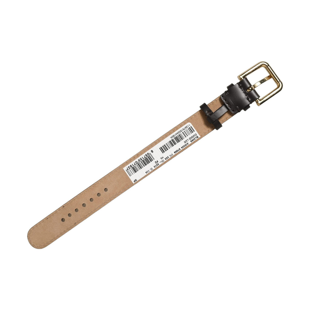 Dolce & Gabbana Black Calfskin Leather Gold Buckle Belt Strap Bracelet