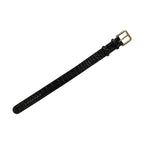 Dolce & Gabbana Black Textured Leather Gold Buckle Belt Strap Bracelet