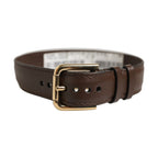 Dolce & Gabbana Brown Calfskin Leather Gold Buckle Belt Strap Bracelet
