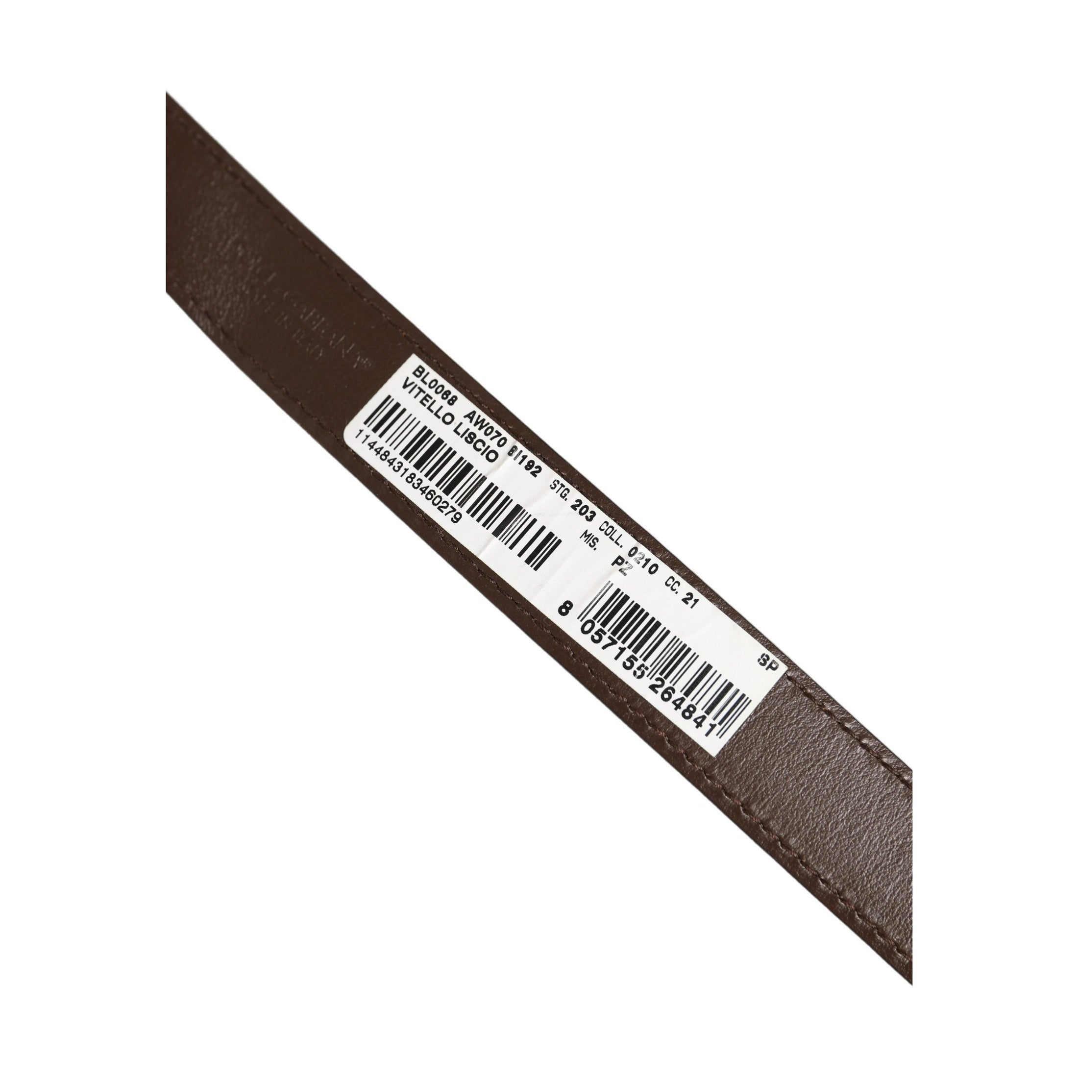 Dolce & Gabbana Brown Calfskin Leather Gold Buckle Belt Strap Bracelet