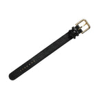 Dolce & Gabbana Black Textured Leather Gold Buckle Belt Strap Bracelet