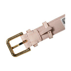 Dolce & Gabbana Pink Embossed Leather Gold Buckle Belt Strap Bracelet