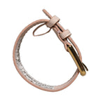 Dolce & Gabbana Pink Embossed Leather Gold Buckle Belt Strap Bracelet