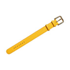 Dolce & Gabbana Yellow Textured Leather Gold Buckle Belt Strap Bracelet