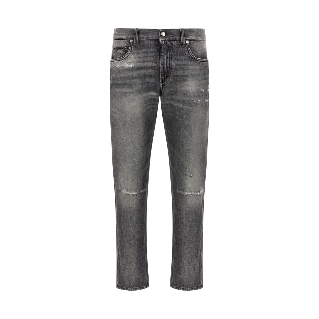 Dolce & Gabbana Gray Cotton Jeans Denim