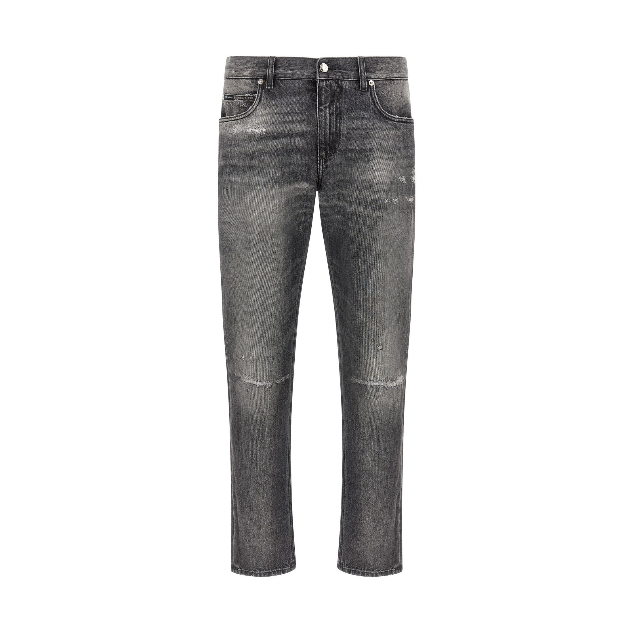 Dolce & Gabbana Gray Cotton Jeans Denim