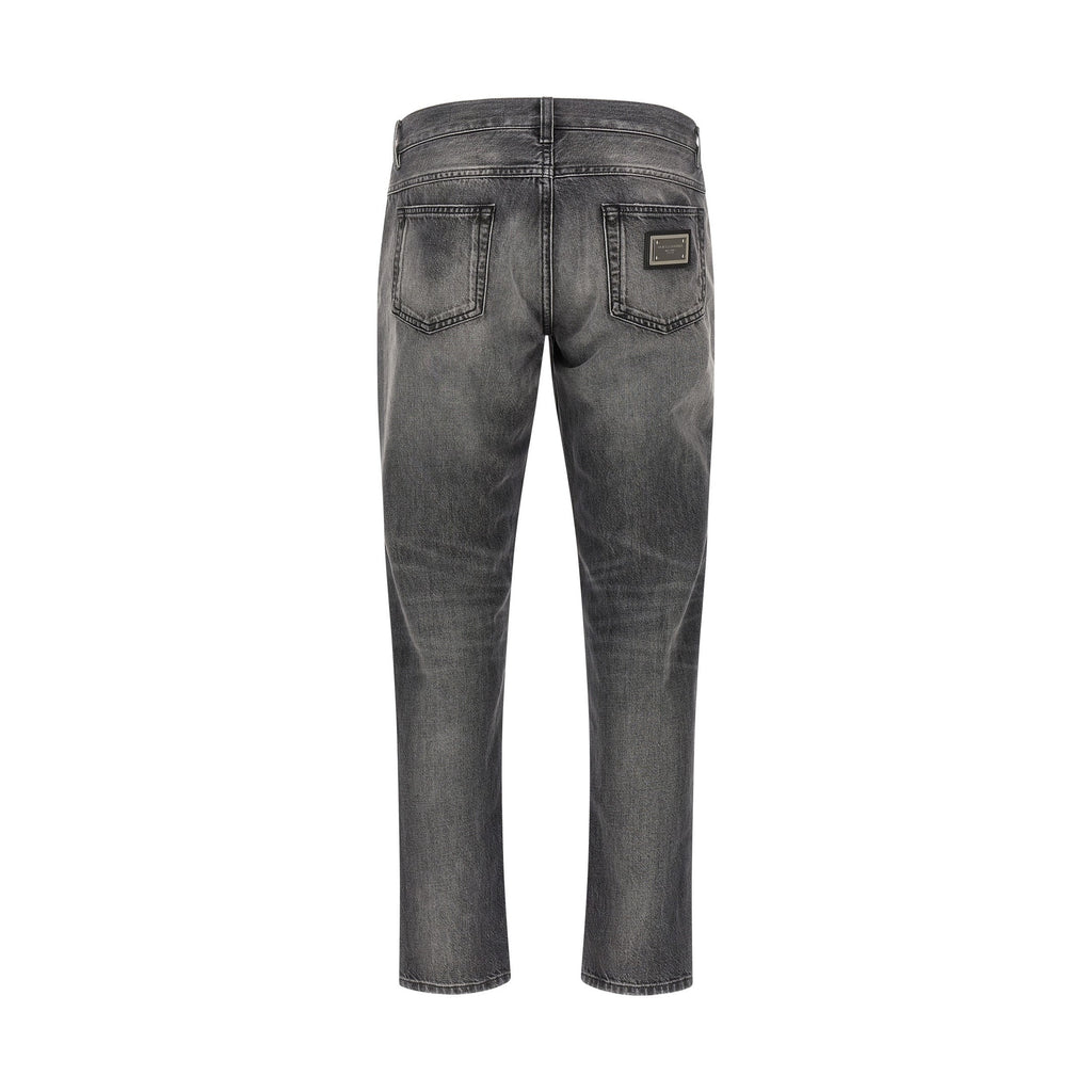 Dolce & Gabbana Gray Cotton Jeans Denim
