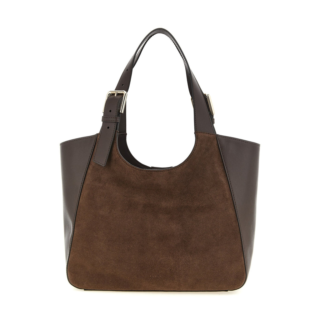 Furla Brown Calfskin Tote Bag