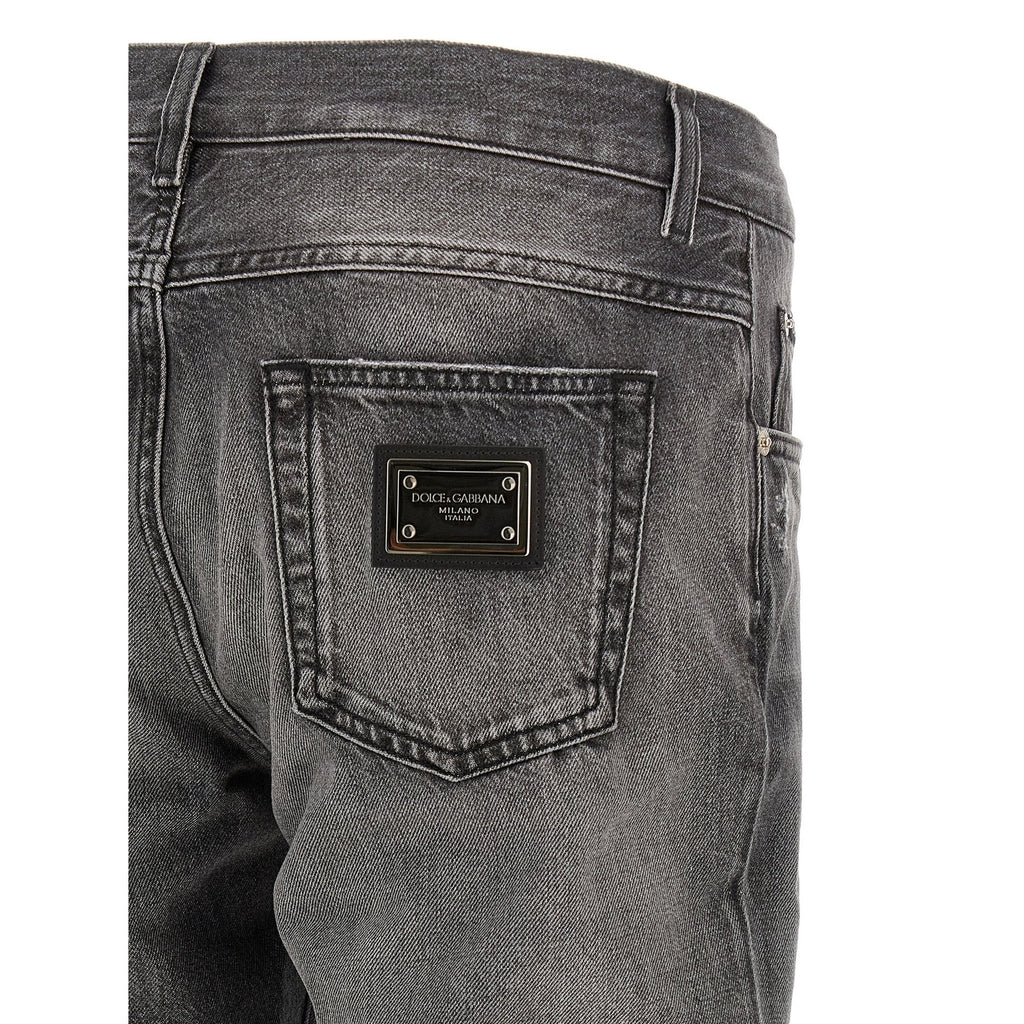 Dolce & Gabbana Gray Cotton Jeans Denim