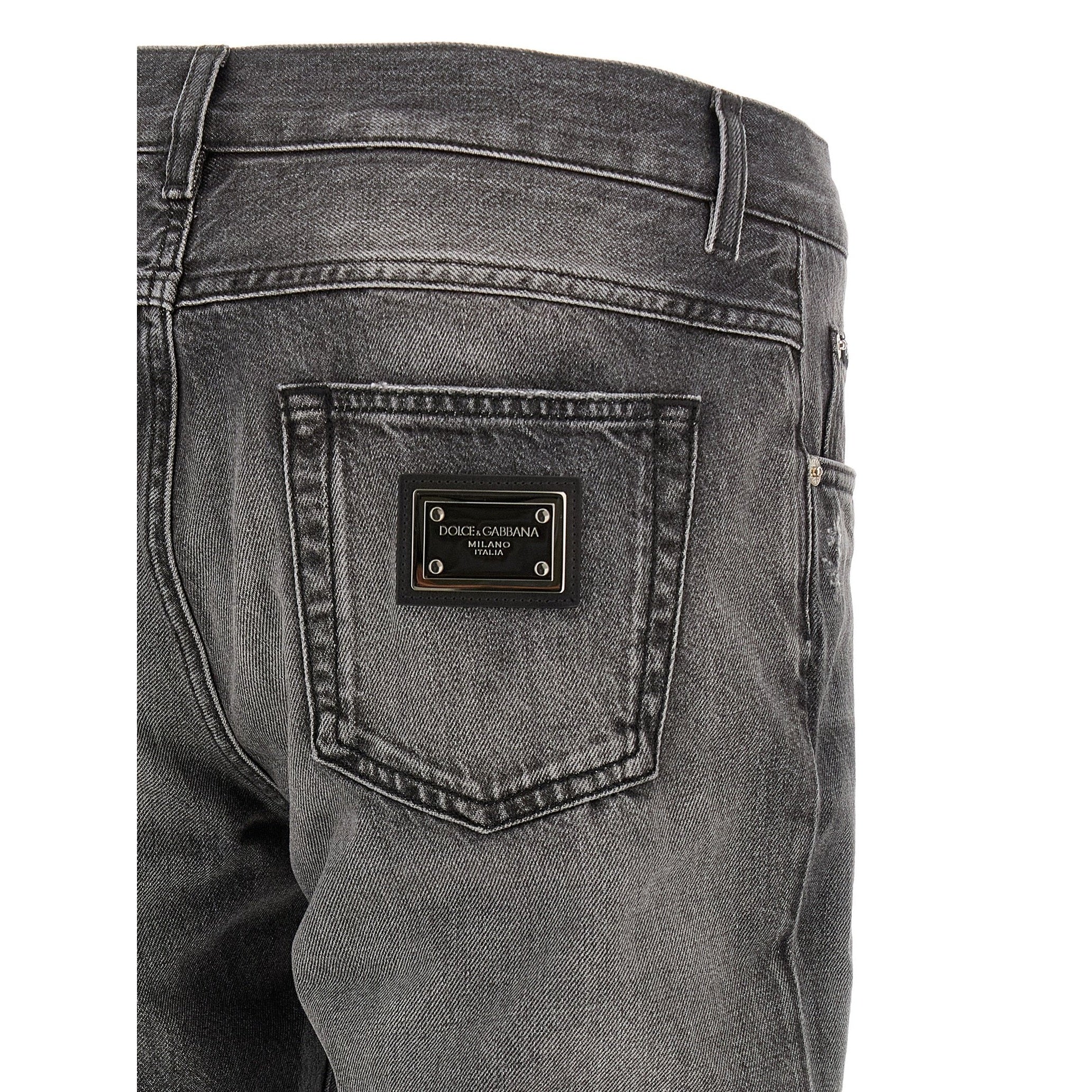 Dolce & Gabbana Gray Cotton Jeans Denim
