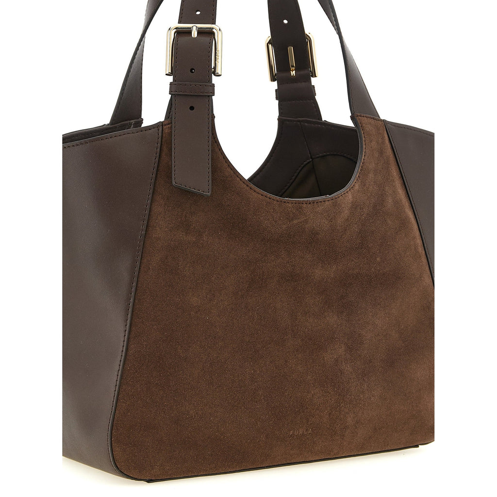 Furla Brown Calfskin Tote Bag