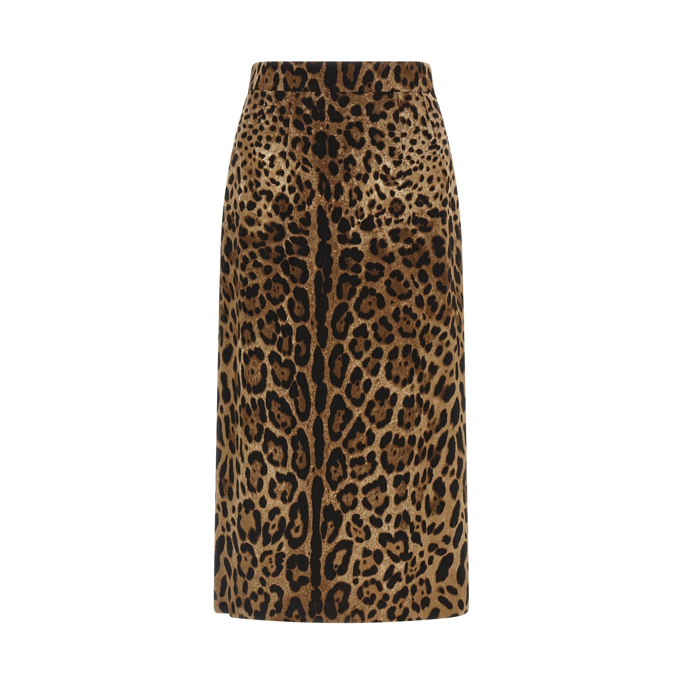 Dolce & Gabbana Brown Viscose Midi Skirt