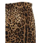 Dolce & Gabbana Brown Viscose Midi Skirt