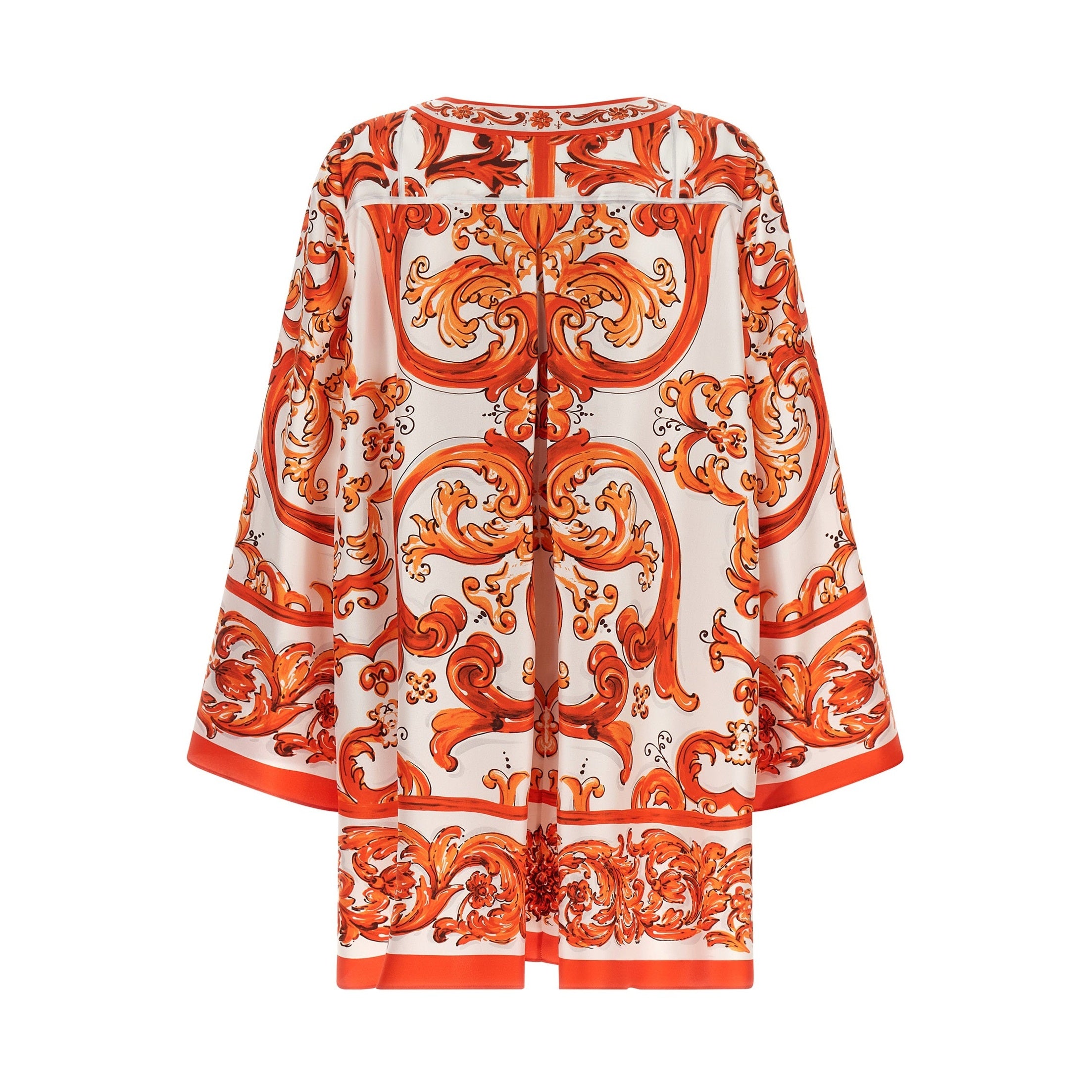 Dolce & Gabbana Orange Silk Short Dress