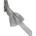 Dolce & Gabbana Men Gray 100% Silk Adjustable Neck Papillon Bow Tie