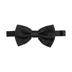Dolce & Gabbana Men Black Polka Dot Silk Adjustable Neck Papillon Bow Tie