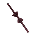 Dolce & Gabbana Men Maroon 100% Silk Adjustable Neck Papillon Bow Tie