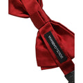 Dolce & Gabbana Men Red 100% Silk Adjustable Neck Papillon Bow Tie