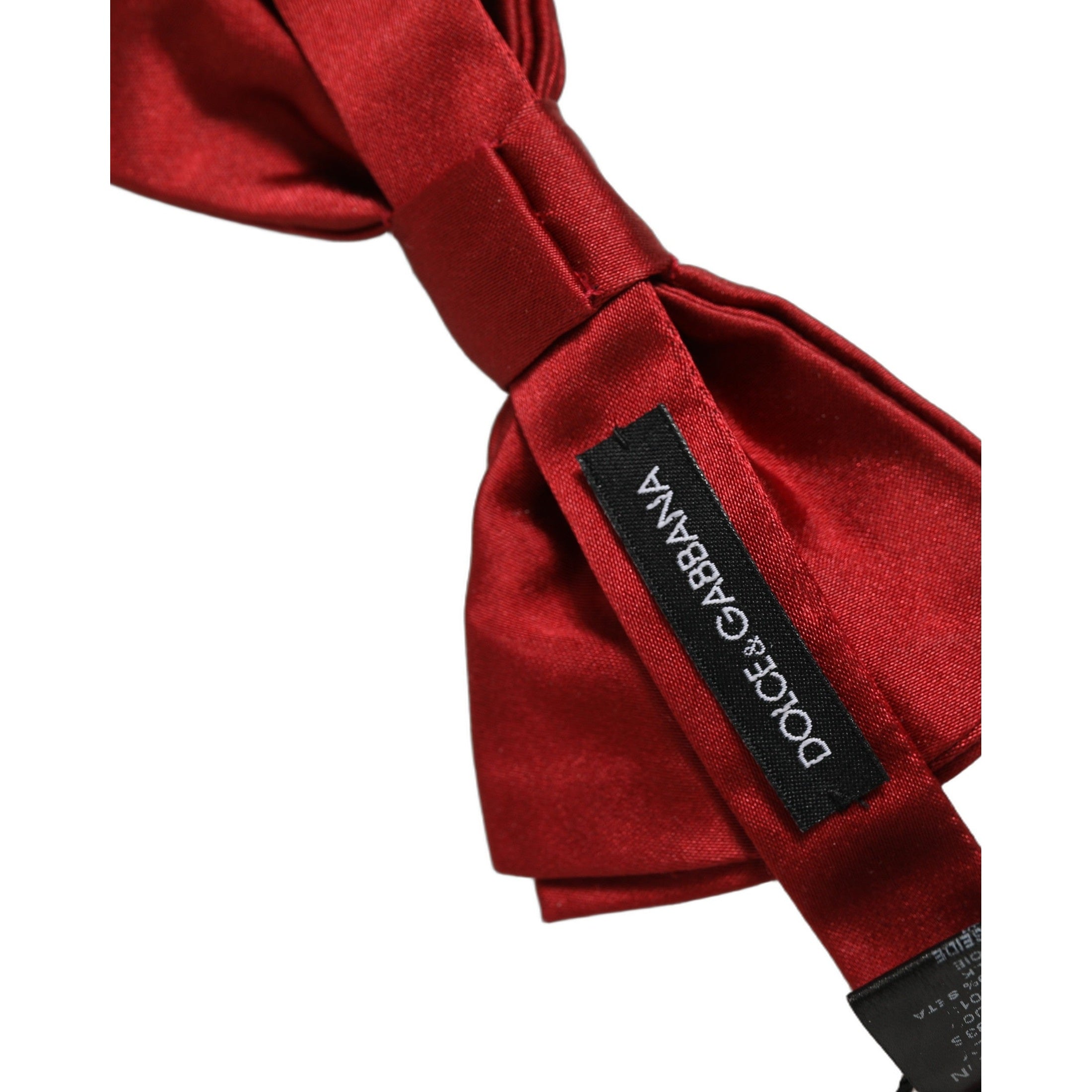 Dolce & Gabbana Men Red 100% Silk Adjustable Neck Papillon Bow Tie